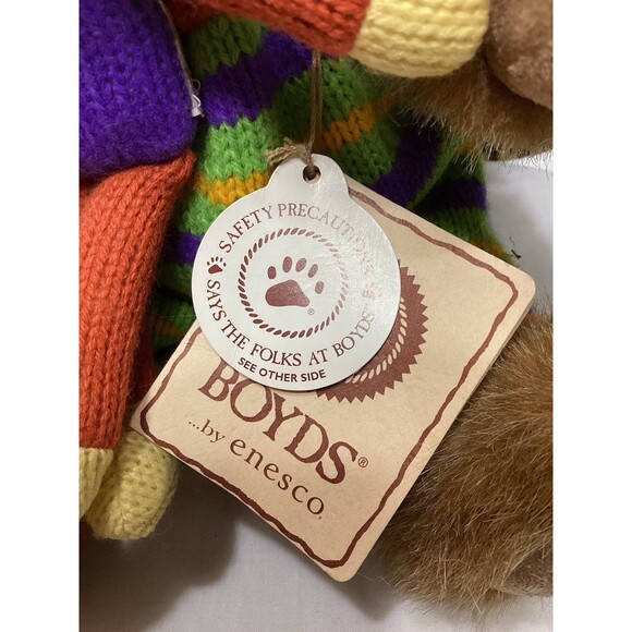 Boyds Bear Teddy Bear & Lion Stuffed Toy Plush Rusty Knitbeary With Roary 2009 - Picture 2 of 13